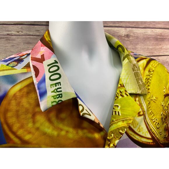 Brooklyn State button up shirt size XL European Money AOP great details - Picture 7 of 10